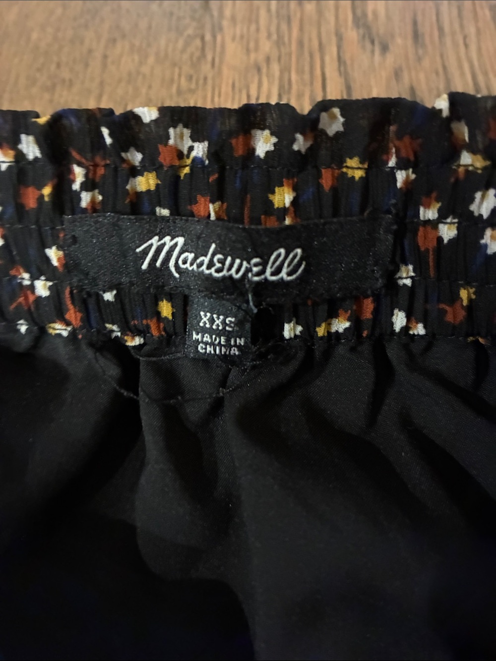 Madewell Black Floral Maxi Skirt with Tiny Multicolor Print - Picture 2 of 2